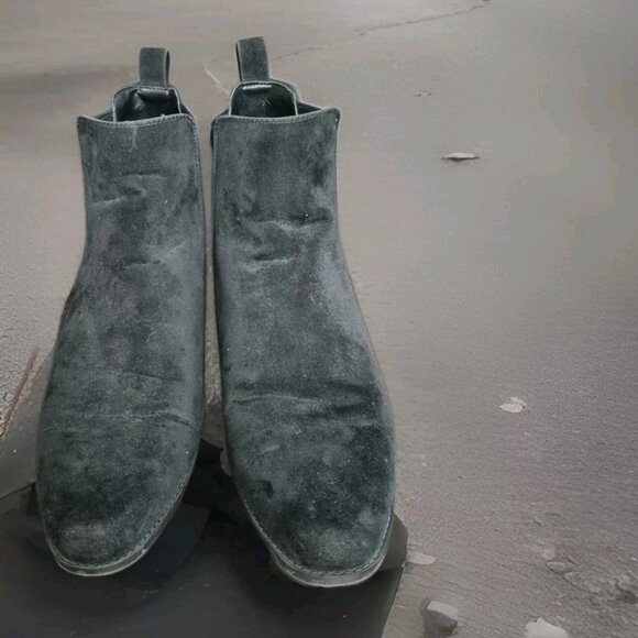 ASOS Design Men's Size 12 Chelsea 1/2 Boots Black Faux Suede - Picture 3 of 7